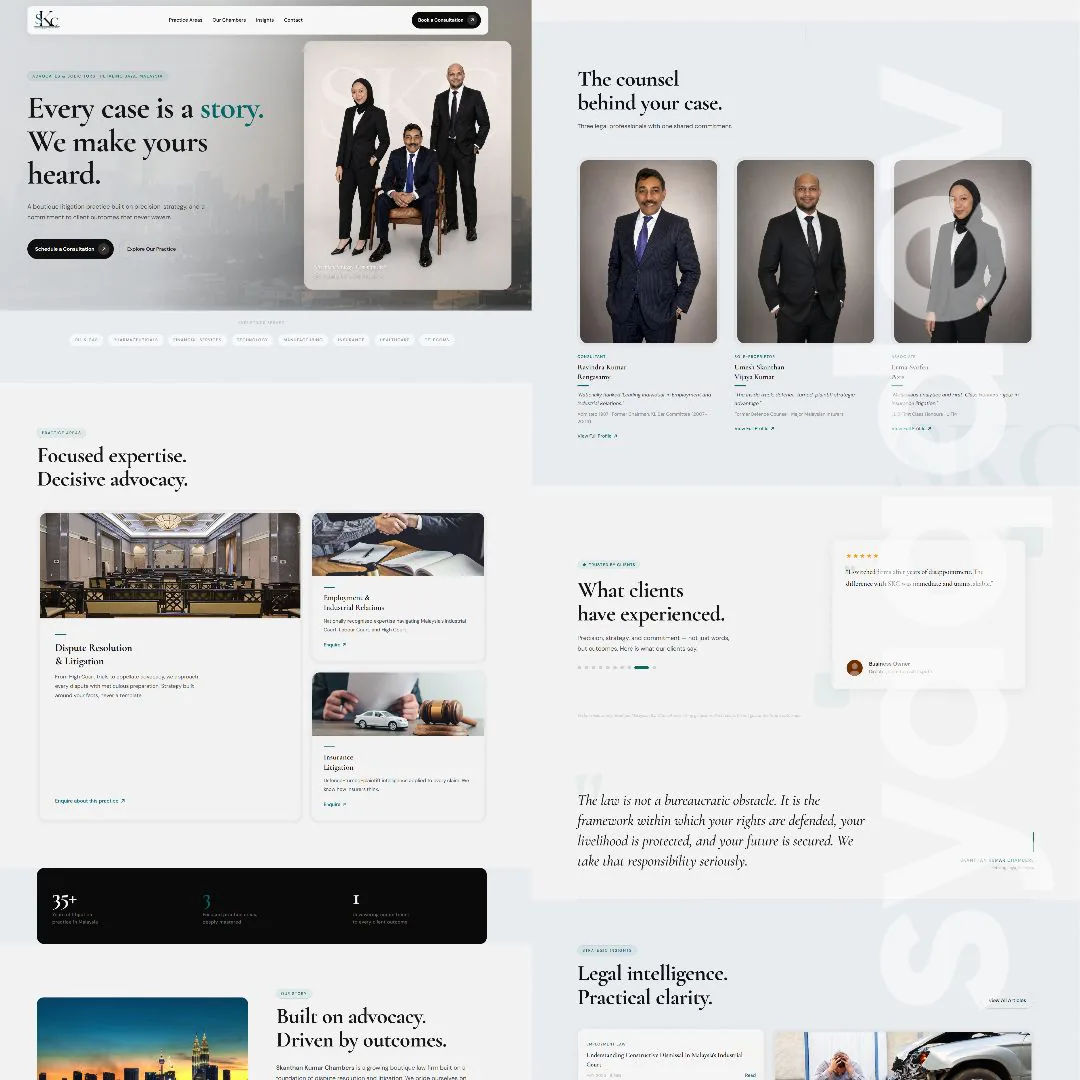 SKC Legal law firm website design concept