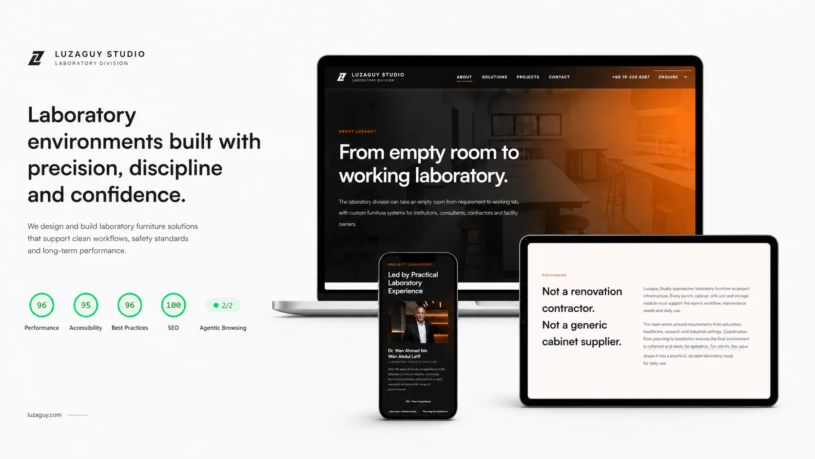 Luzaguy laboratory solutions website project